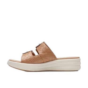 Imagem de Clarks Fivela feminina Drift, Sintético bege quente, 6 Wide