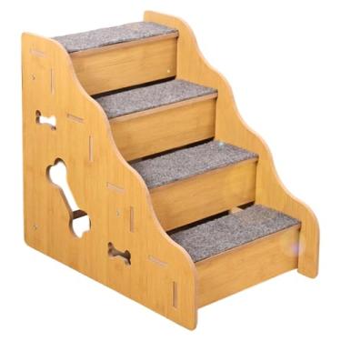 Imagem de Ｂｅｓｇａ Escada para cães de pequeno porte, degraus para cama, resistentes, convenientes, antiderrapantes, para uso interno, para sofá, para gatos e filhotes, 4 Passos
