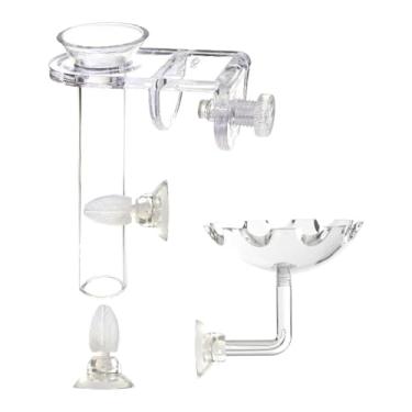 Imagem de KiBcsLic Conjunto de comedouro para peixes e camarões de aquário que evita que a comida se espalhe, transparente, fácil de instalar e limpar. Tubo de, Tubo de 35 Cm