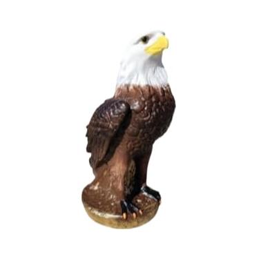 Imagem de Estátua Decorativa de Gavião-Aguia de Gesso - Espanta Pombo e Passarinhos, Enfeite para Casa, Jardim ou Varanda, Decoração Resistente ao Ar Livre (Marrom)