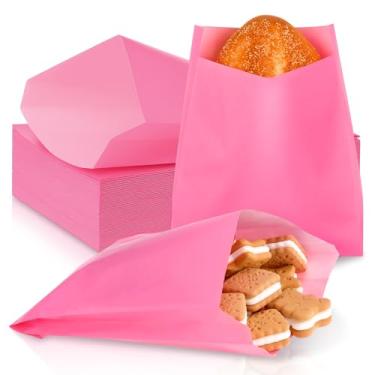 Imagem de Gueevin 300 peças de sacos de papel para sanduíche de vidro, 18 x 15 cm, sacos de papel à prova de gordura, semitranslúcido, resistente à graxa, saco de lanche para biscoitos de padaria, doces