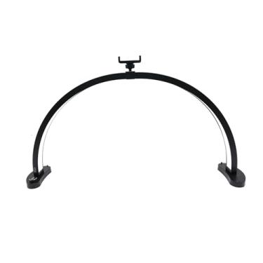 Imagem de Hyuduo Lâmpada LED Arch Nail Tech Light Half Moon Nail Com 3 Modos de Cor 10 Níveis de Brilho 3200K-5600K RA> 90 Suporte de Telefone Integrado para Mesa de Unhas de Salão (plugue da ue)