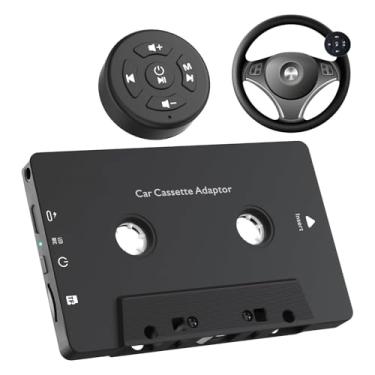 Imagem de Asixxsix Receptor de Cassete Bluetooth 5.4 de áudio para Carro, Adaptador Auxiliar de Cassete Sem Fio Com Controle Remoto do Volante, para Smartphones, Tablets, Cartão MP3 TF