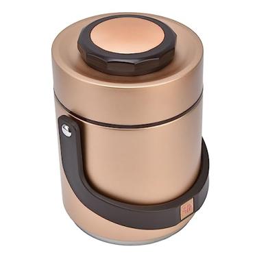 Imagem de Cryfokt Balde de Isolamento Premium de 3 Camadas, Lancheira de Aço Inoxidável para Estudantes, Trabalhadores de Escritório, Frasco de Comida Isolado Portátil para Viagens de Piquenique - 1500ml (Ouro)