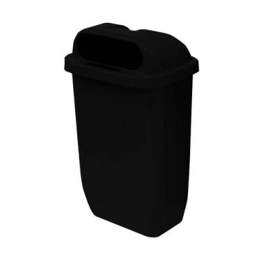 Imagem de Lixeira Papeleira Suporte Poste Ou Parede 50 Litros Coleta Seletiva Re