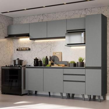 Imagem de Armário de Cozinha Completa 300cm Nice Madesa 05, Cinza