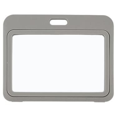 Imagem de CRASPIRE 8 x 10 cm horizontal porta-crachá de nome manga retangular prata acrílico transparente janela resselável inserções etiquetas protetor de manga acessórios para crachá de nome crachá cordão