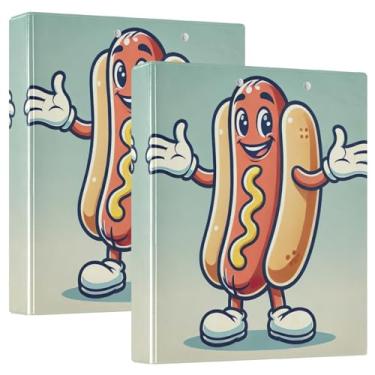 Imagem de Organizador de fichário de trabalho de cachorro-quente para mulheres, pasta de prancheta, resistente, pacote com 2, material escolar