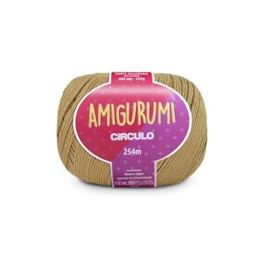 Imagem de Linha Fio Amigurumi Círculo 125g 254m 100 Algodão Mercerizado Crochê Tricô Artesanato Colorido (7076 - CARAMELITO)