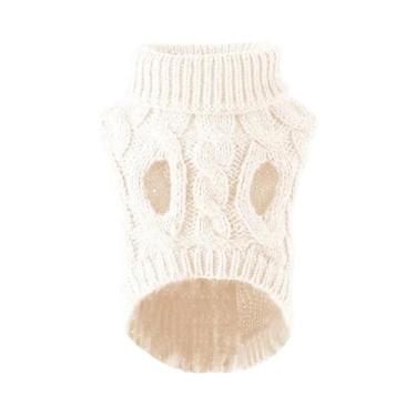 Imagem de Suéter De Malha Quente Para Cães Pequenos Moda Outono Inverno Cor Sóli