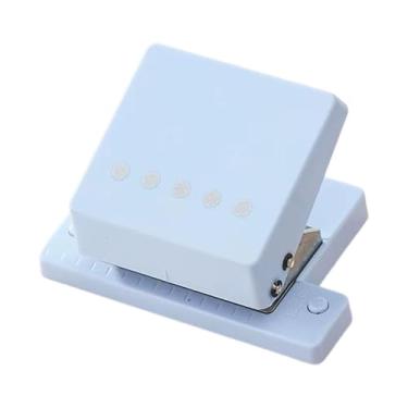 Imagem de MotiveTech Furador de Encadernação com 5 Furos, Leve e Versátil, Operado Manualmente para Agendas, Cadernos de Folhas Soltas A4 e B5, Azul Claro