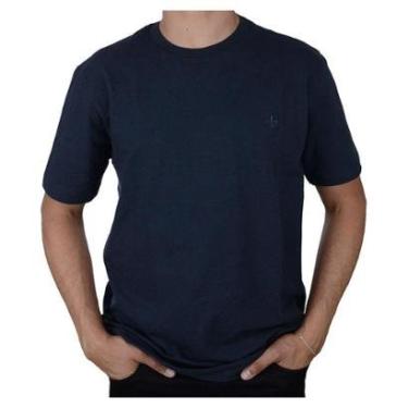 Imagem de Camiseta Masculina Dudalina MC Mescla Azul Marinho - 4101007-Masculino