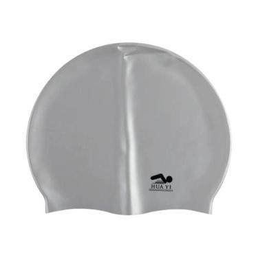 Imagem de Touca De Natação De Silicone Impermeável Para Adultos, Elástica, Para 