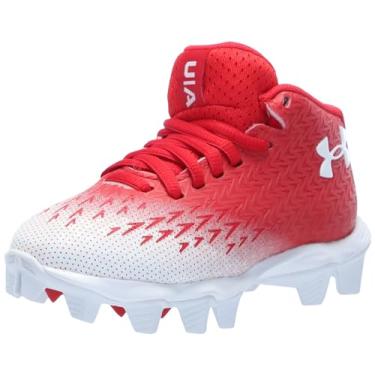 Imagem de Under Armour Tênis de futebol masculino Spotlight Franchise Rm Jr 4, (600) Vermelho/Branco/Branco, 19