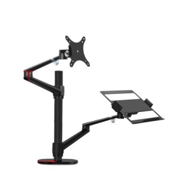 Imagem de Suporte para monitor de mesa com braço duplo de 17 a 32 polegadas + suporte para laptop de 12 a 17 polegadas (OLL-3L-B)