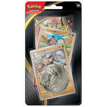 Imagem de Pokemon Trading Card Game Mega Evolution Booster Pack, 2 Promo Cards and Coin (Lycanroc and Rockruff)