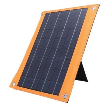 Imagem de KUIDAMOS Carregador de Painel Solar Policristalino Eficiente de 16 W para Acampamento de Emergência Ao Ar Livre, Interfaces USB C DC Leves e à Prova D'água Carregam até 4 Dispositivos, Adequado para