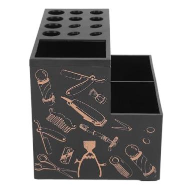 Imagem de Cryfokt Caixa de Suporte para Tesoura de Barbeiro, Organizador de Ferramentas de Barbear Requintado para Estilistas de Salão de Cabeleireiro, Material ABS