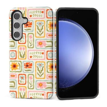 Imagem de Akinmi Capa para Samsung Galaxy S25 Plus, capa protetora dupla de silicone macio para Samsung Galaxy S25 Plus - estampa floral feminina