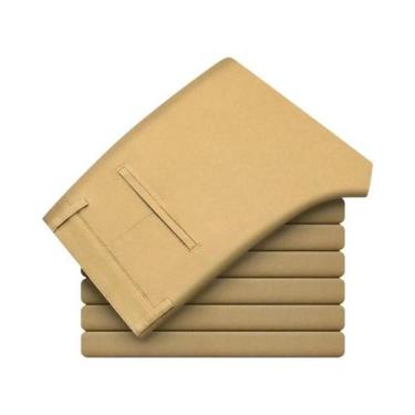 Imagem de Calças Casuais Slim Straight Masculinas 97% Algodão Confortáveis Com C