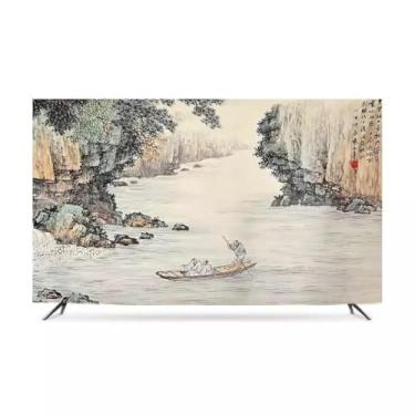 Imagem de Pintura a tinta, capa contra poeira, tela moderna, tela de TV, pano decorativo, interior, exterior, LED, LCD, fixada na parede, capa de TV à prova de poeira e protetor de tela solar-paisagem1||80