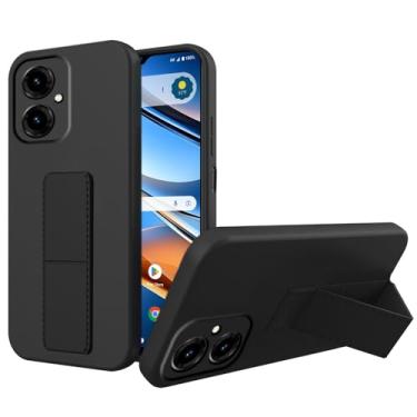 Imagem de Compatível com AT&T Propel 3 5G / Cricket lcon (2026), capa protetora magnética multifuncional dobrável com suporte/suporte de silicone TPU Slim Fit à prova de choque para Cricket lcon 2026 - Preto