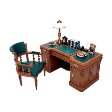 Imagem de simhoa Conjunto de Miniaturas de Cadeiras em Escala 1:12 - Simulação para Brincar de Faz de Conta - Ornamento - Poltrona - Modelo para Decoração, Cadeira E Mesa