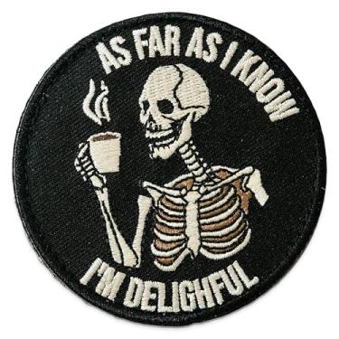 Imagem de Patch de bordado As Far As I Know I'm Delighful - Remendos bordados engraçados, remendo de moral tático militar com fecho de , adesivos fofos para mochilas, jeans, jaquetas, coletes, chapéus e mais