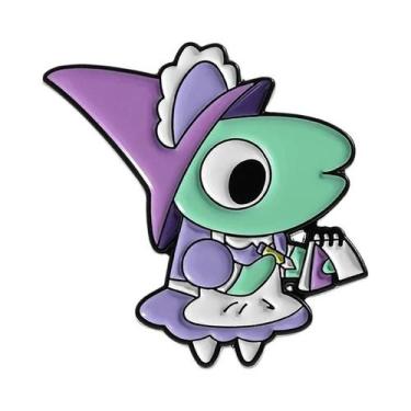 Imagem de Broche De Esmalte De Animação De Criaturas Verdes, Pin De Desenho Anim