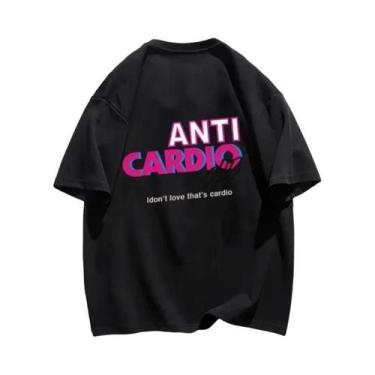 Imagem de Camiseta Masculina Oversized De Verão Com Gola Redonda Casual Para Fit