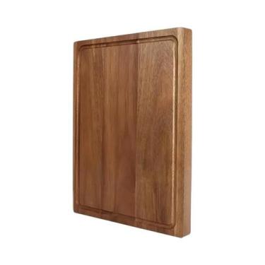 Imagem de Tábua De Corte De Madeira De Bétula E Noz, Bloco De Corte Para Carne E