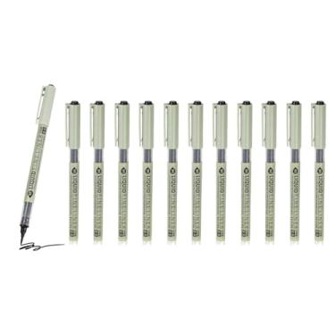 Imagem de PATIKIL Canetas Fineliner, 12 peças de canetas pretas BR Fineliner, à prova d'água, canetas de desenho de arquivo, conjunto de suprimentos de arte em aquarela para esboços, diário, scrapbook