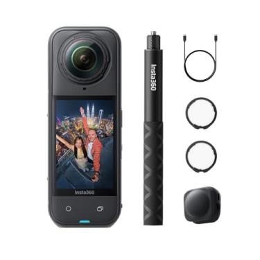 Imagem de Insta360 X5 Lens Guards Bundle - Waterproof 8K 360° Action Camera, Leading Low Light, Invisible Selfie Stick Effect, Rugged & Replaceable Lens, 3-Hour Battery, Clear Audio, Stabilization