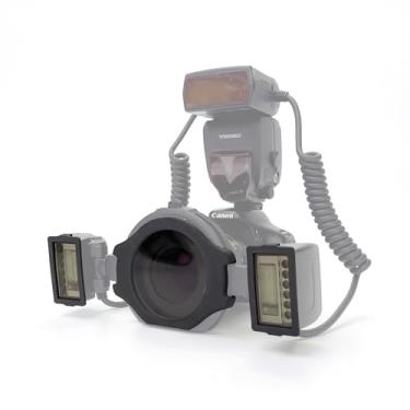 Imagem de Flash Yongnuo YN24EX com filtro de polarização cruzada – remove reflexões e brilho, macro dental, fotografia dentária, comp