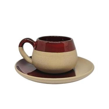 Imagem de Xícara 200ml + pratinho de sobremesa.(Vermelho)