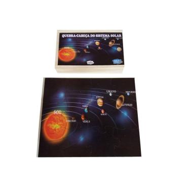 Imagem de Brinquedo Educativo Quebra Cabeça Sistema Solar 12 Peças