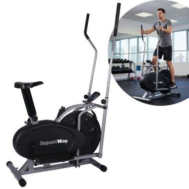 Imagem de Elíptico e Bicicleta Ergométrica 2 em 1 Air Bike Residencial Importway Iwf019