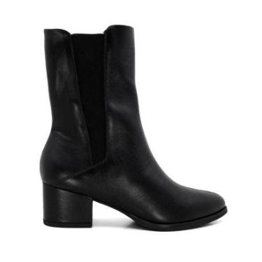 Imagem de Bota Usaflex Feminina Couro Zíper e Elástico AD1518-Feminino