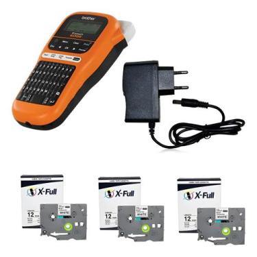 Imagem de Rotulador Brother Pt-e110 + 03 Fita Tze-231 X-full + Fonte