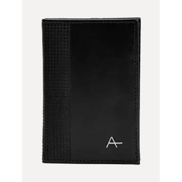 Imagem de Carteira Aramis Masculina Couro Vertical Grid Preto-Masculino