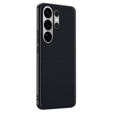 Imagem de LTLMYDAM Capa de couro vegano para Samsung Galaxy S26 Ultra/S26 Plus/S26, capa de telefone fina masculina e feminina minimalista à prova de choque com borda macia, preta, S26 Ultra