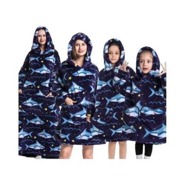 Imagem de Moletom Unissex Oversized De Fleece Com Mangas, Cobertor Gigante De Ha