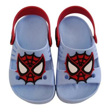 Imagem de Sandália Papete Homem Aranha Infantil Teia Verão Confortável - Marinel