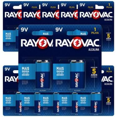 Imagem de 12 Baterias Alcalina Rayovac 9v 12 Cartelas Com 1 Unidade