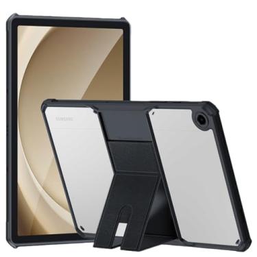 Imagem de Capa com suporte para Galaxy Tab A11+ Plus 27.9 cm / Galaxy Tab A9+ Plus 27.9 cm capa transparente com suporte magnético à prova de choque fina leve transparente
