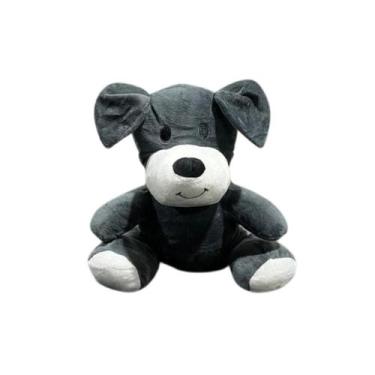 Imagem de Pelúcia Infantil 26cm Macio Hipoalergênico Unik, Cachorro Cinza