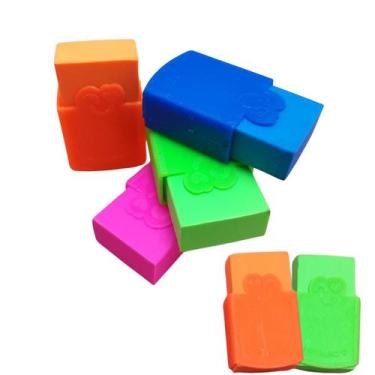 Imagem de Borracha Escolar Colorida com Capa Cores Intensas - WinPaper