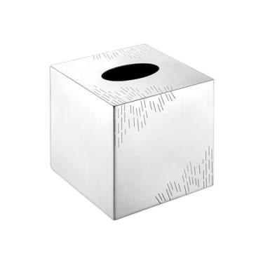 Imagem de Capa de caixa de lenços comercial de aço inoxidável de alta qualidade caixa de papel toalha casa de banho criativo premium caixa de gaveta suporte de caixa de lenços (pequeno)