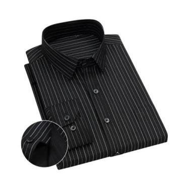 Imagem de Camisas De Manga Longa Masculinas De Moda Casual Em Tecido De Bambu Co