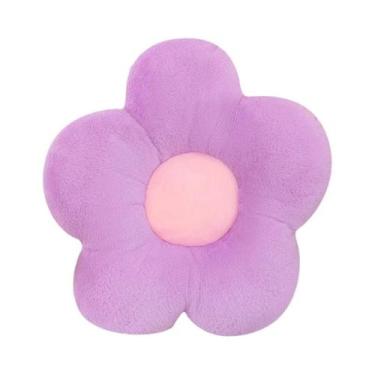 Imagem de Almofada Decorativa De Flor De Pelúcia Macia Para Cadeira, Encosto De 